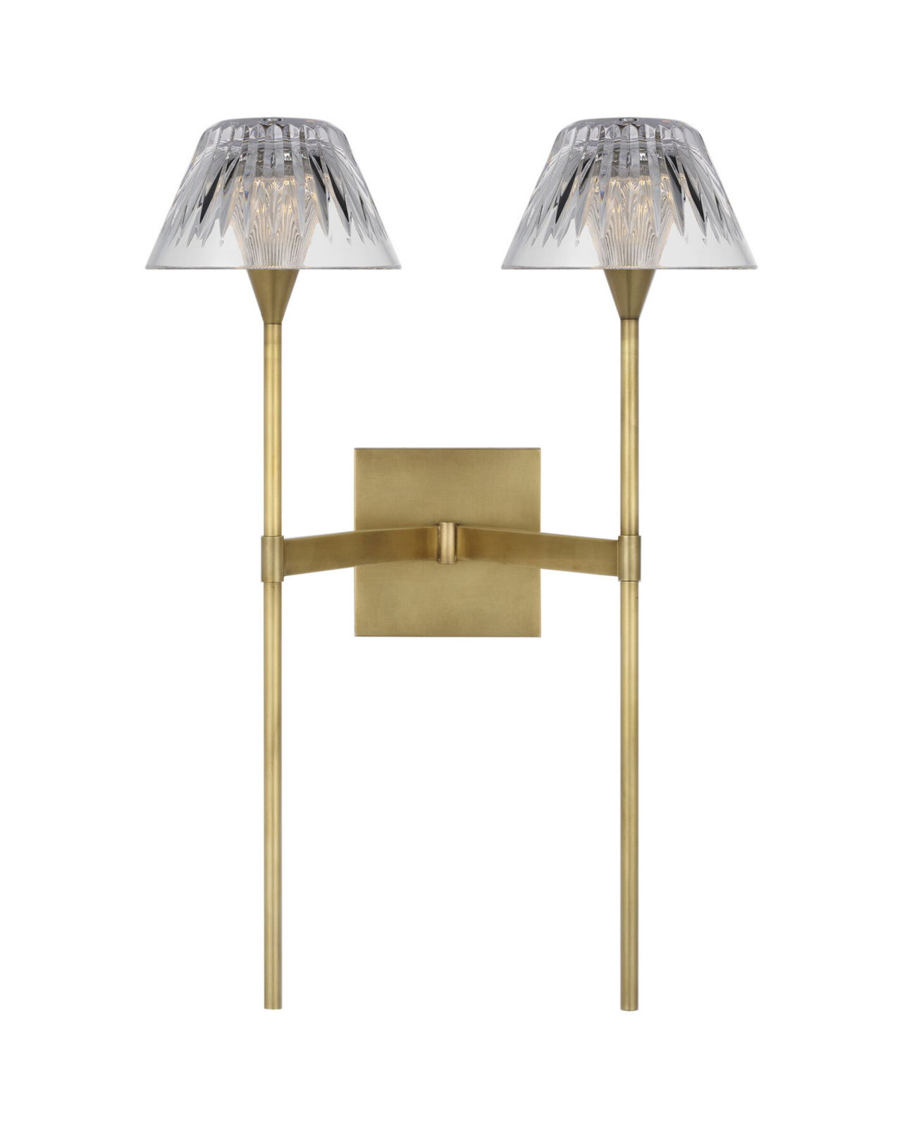 Blaze 19" 2 Light Tail Sconce Natural Brass