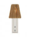 Rui Sconce Polished Nickel/Abaca Shade