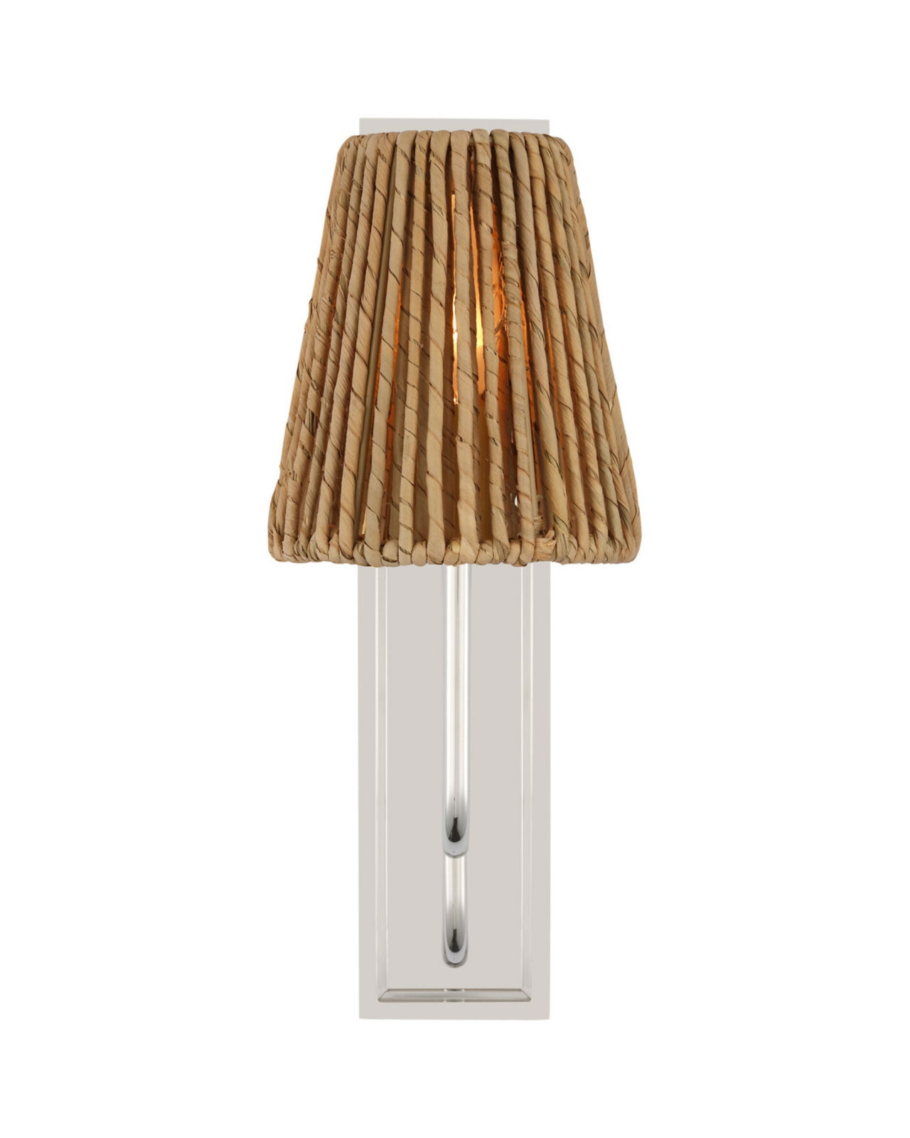 Rui Sconce Polished Nickel/Abaca Shade