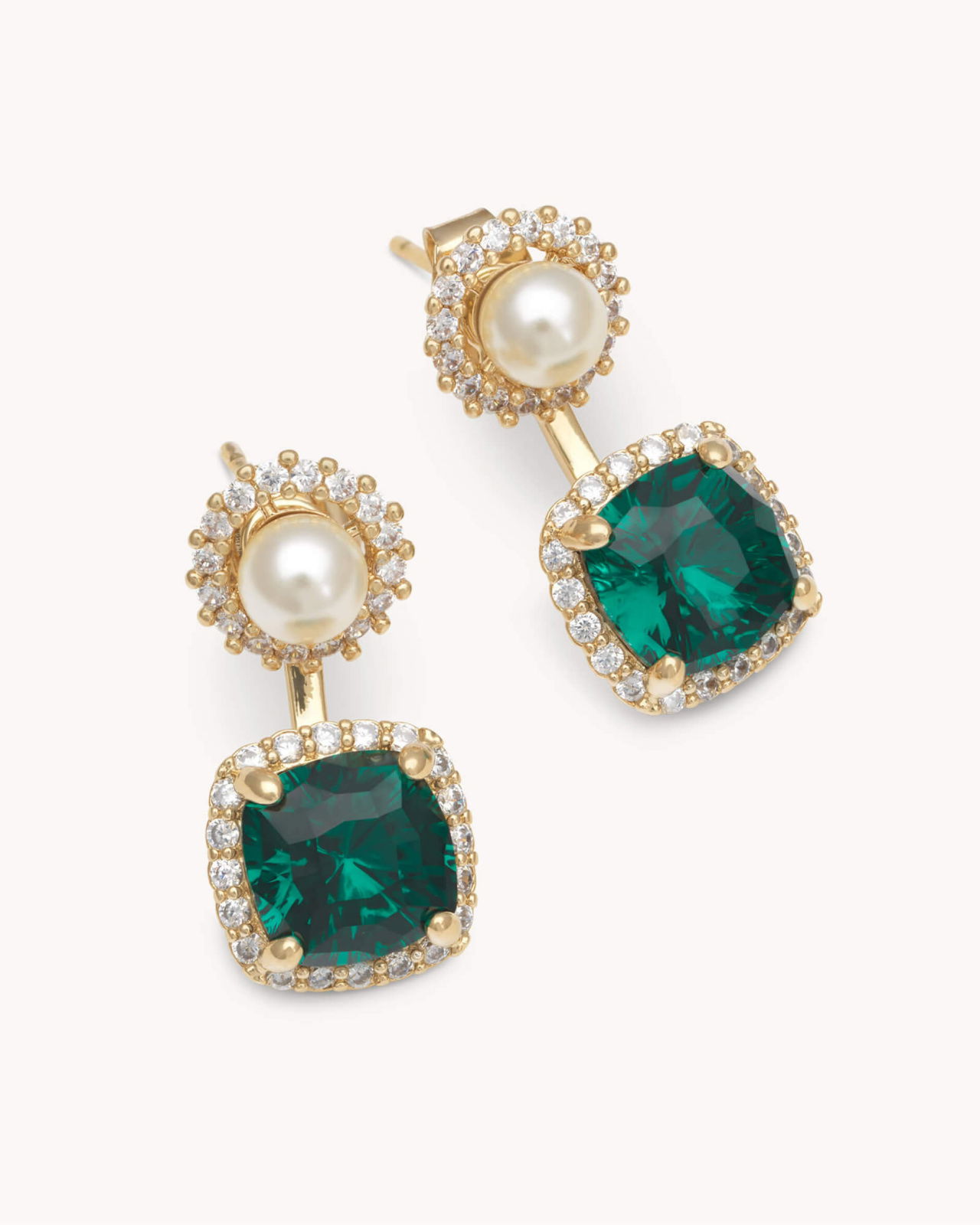 Colette Earrings Emerald