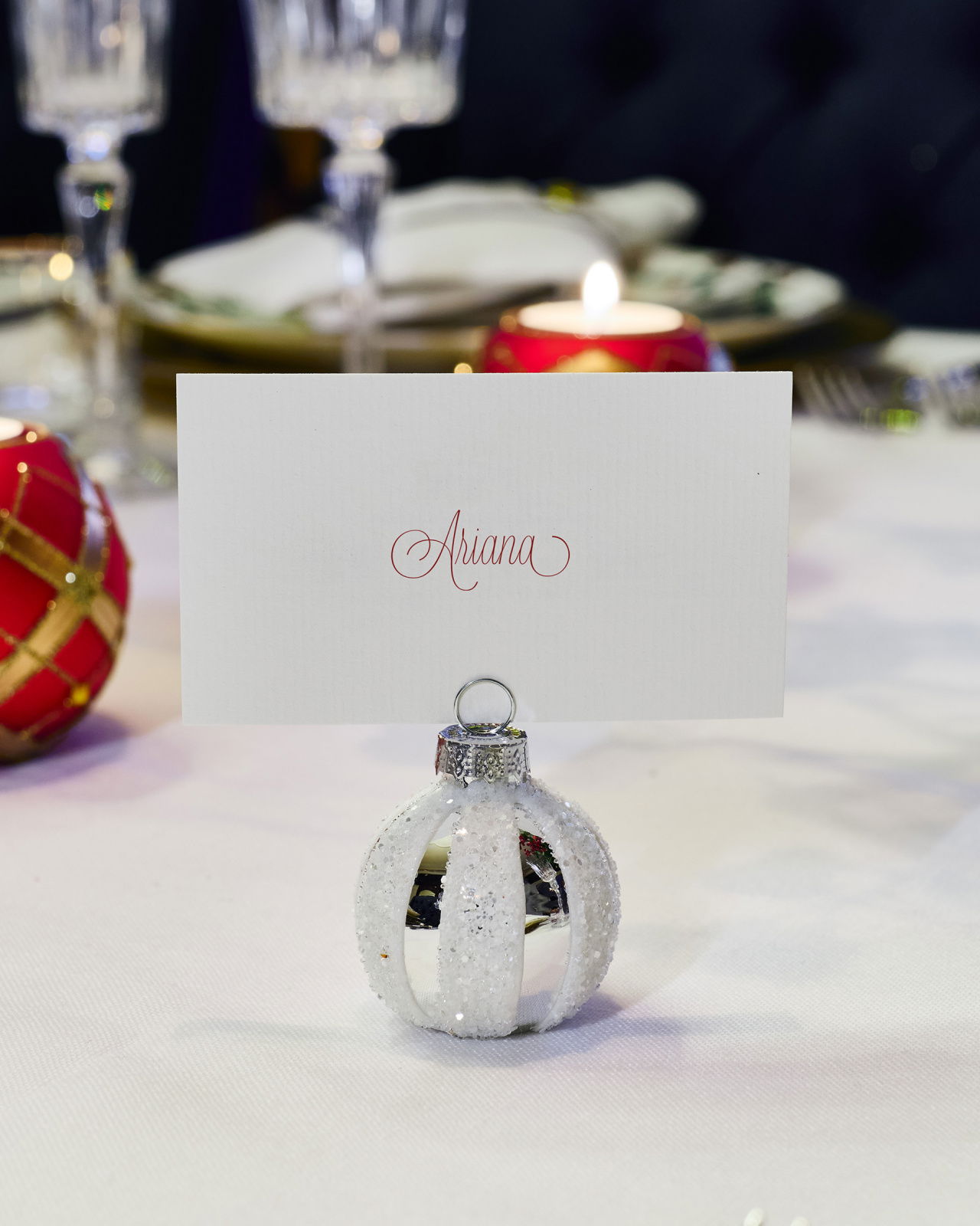 Finn naamkaartjeshouder wit 6-Pack