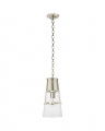 Robinson Medium Pendant Polished Nickel/Clear Glass