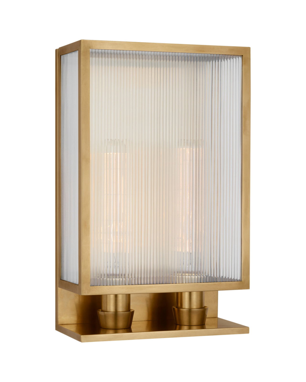 York 16" Double Box Sconce Brass