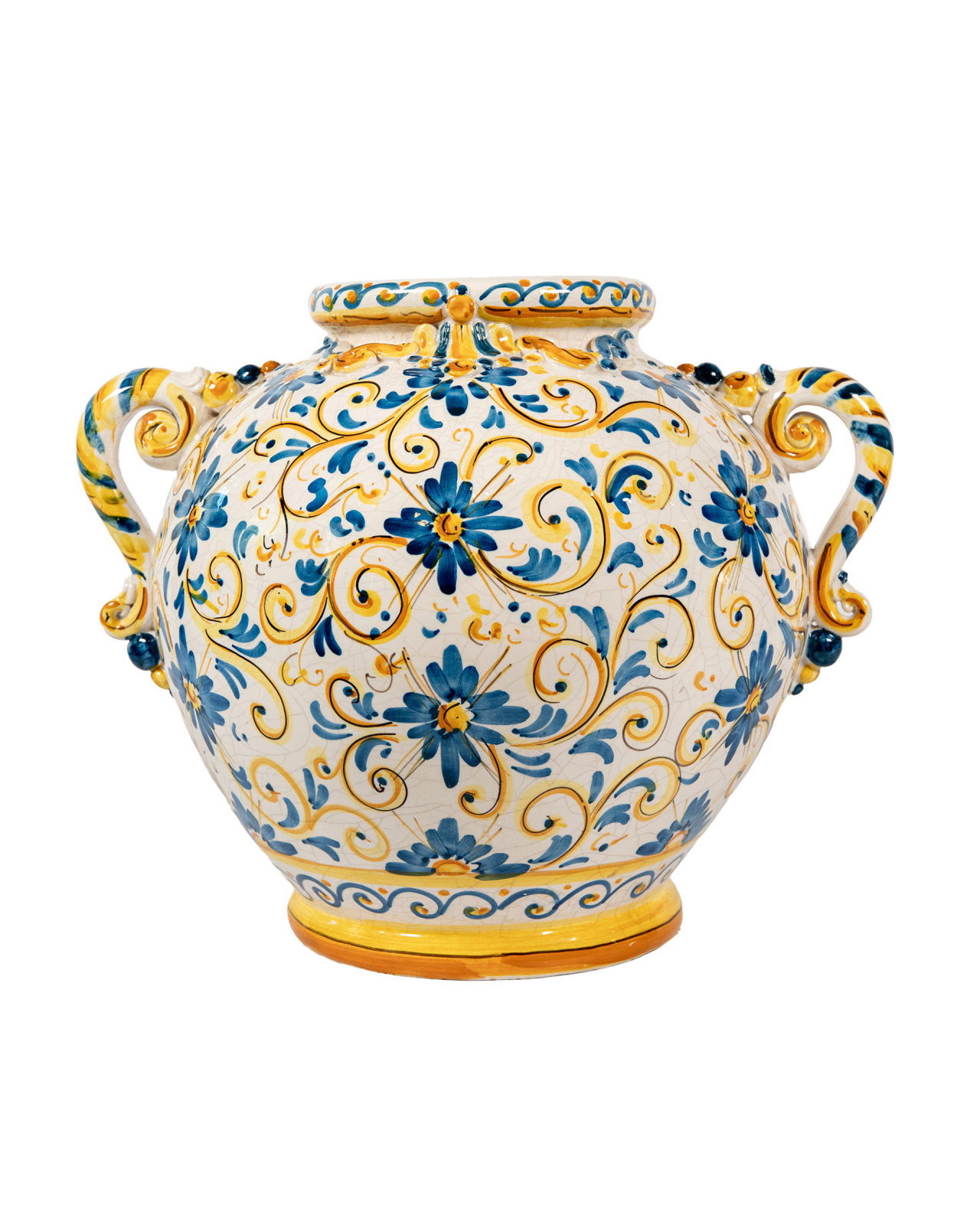 Aurelia urn blue/yellow