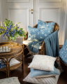 Wells Batik cushion cover chambray