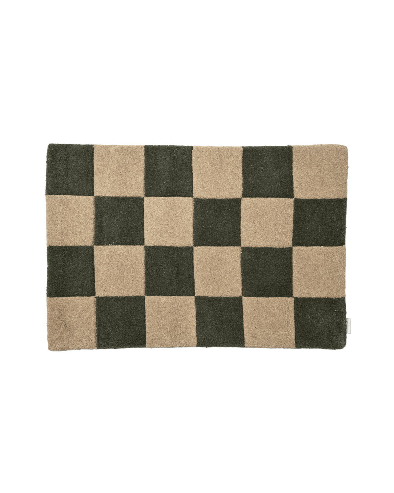 Doormat Square forest green natural