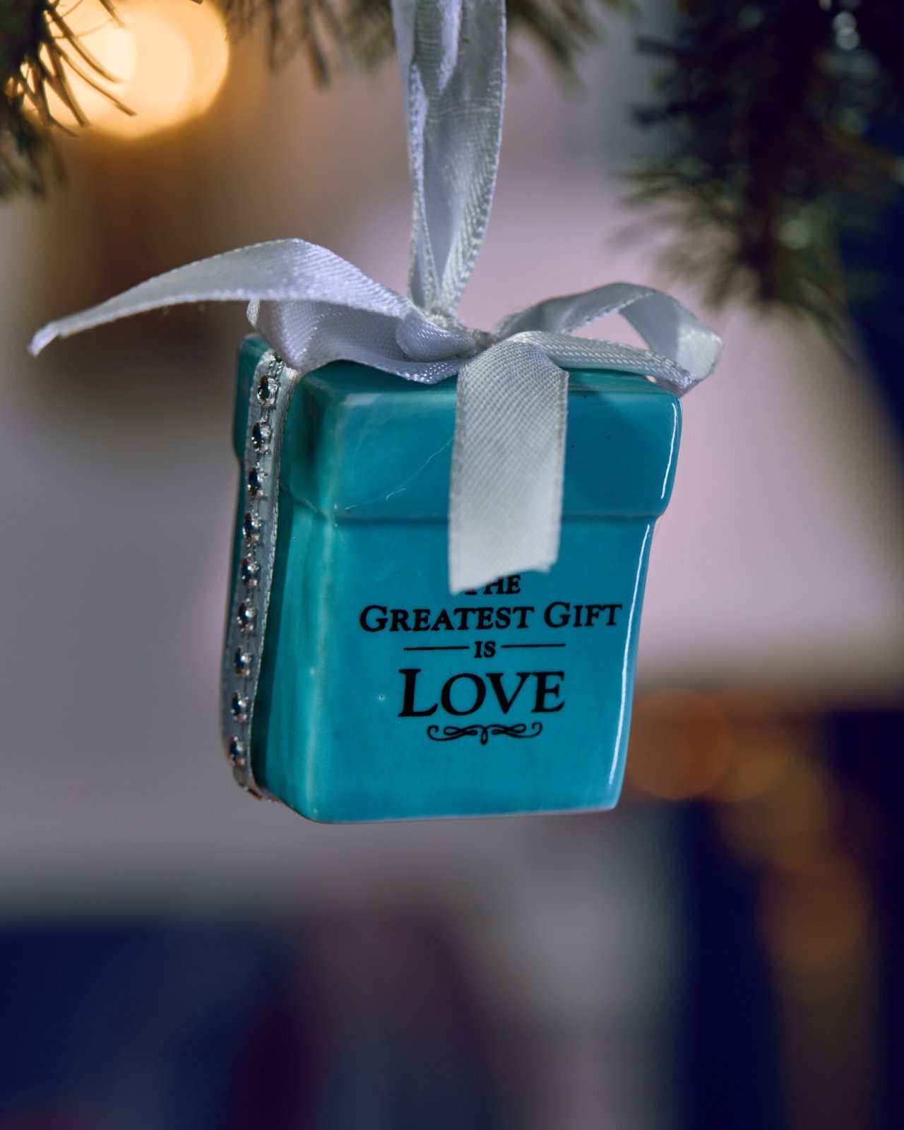 The greatest gift love juletrepynt