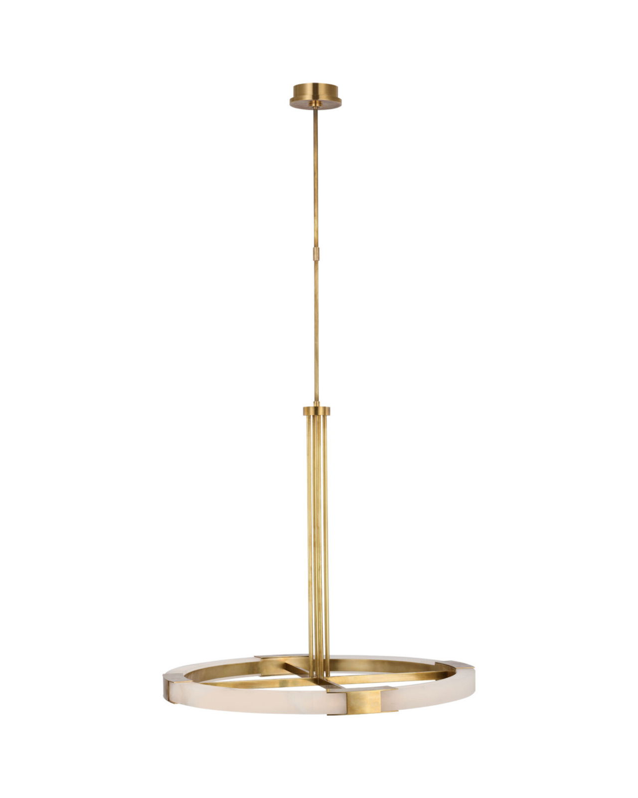 Covet Ring Chandelier Antique Brass Large