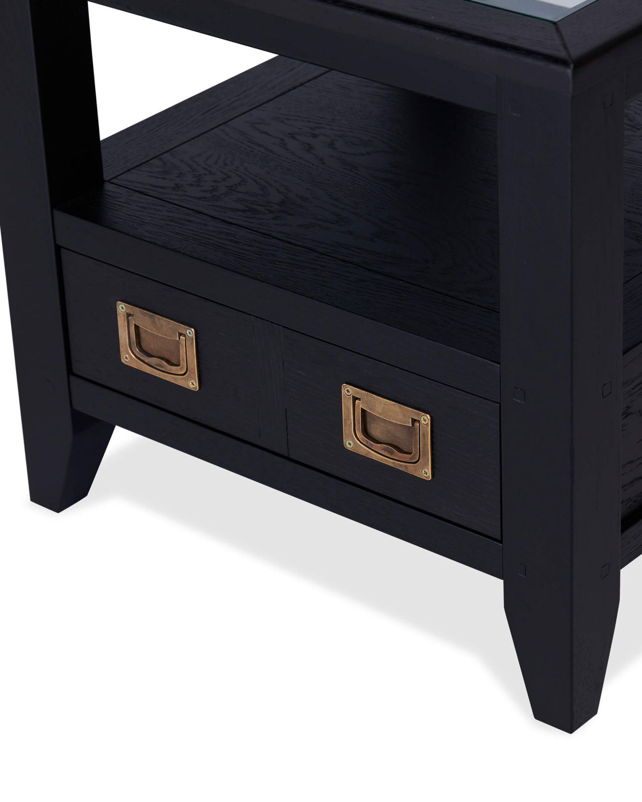 Martino sidobord glasskiva iconic black