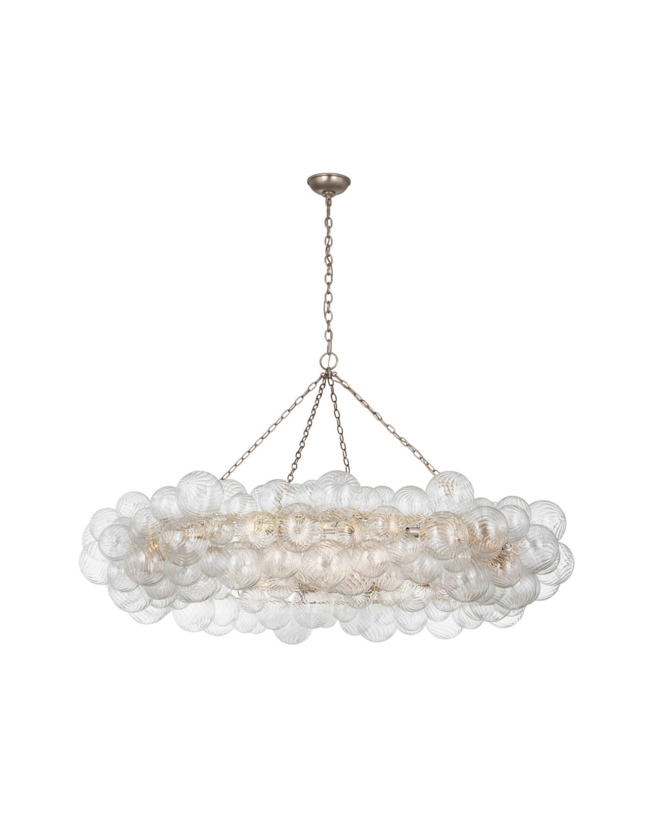 Talia 63" Ring Chandelier Burnished Silver Leaf