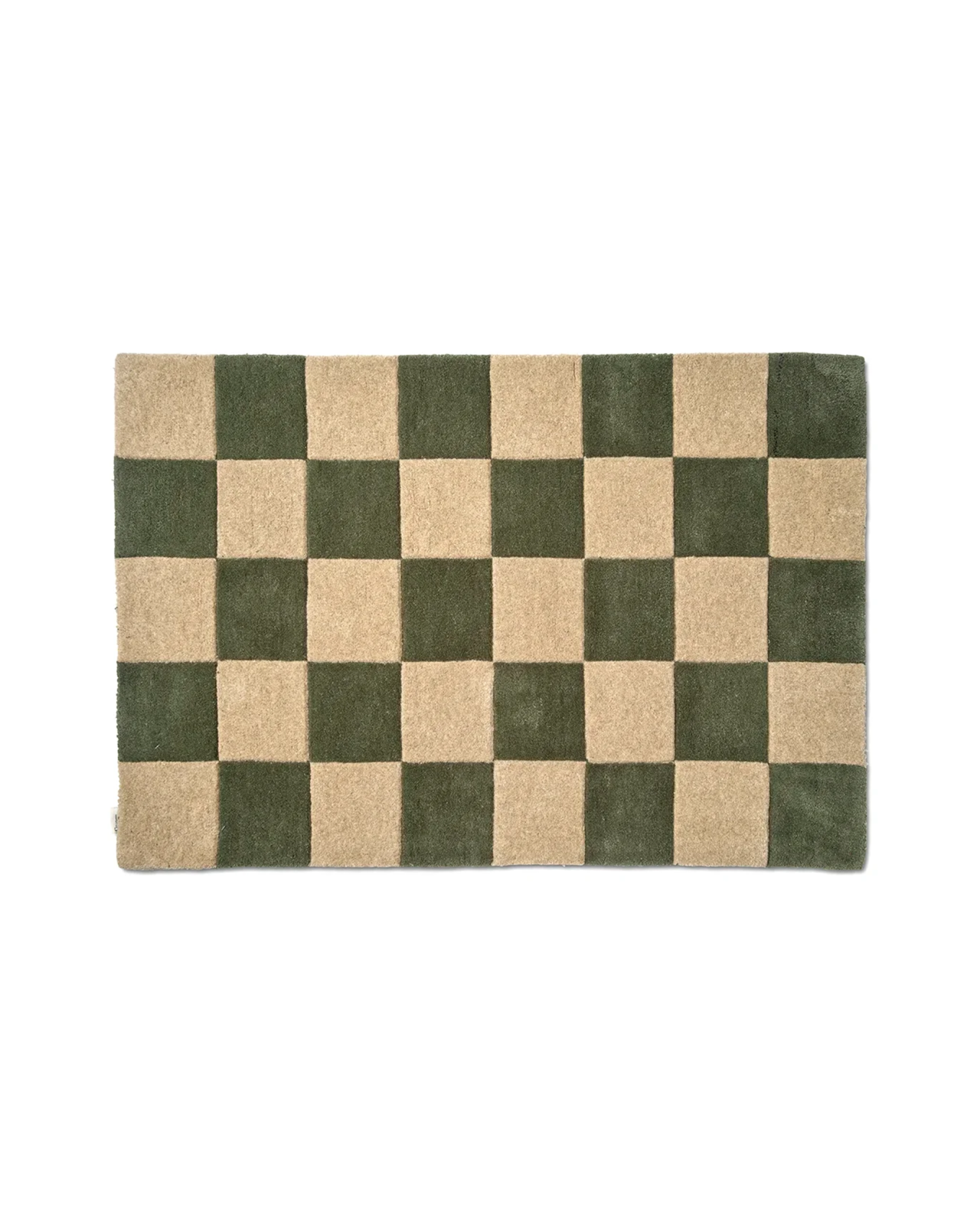 Square deurmat bosgroen/naturel