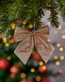 Vivienne Bow Christmas Decoration Champagne 6-pack