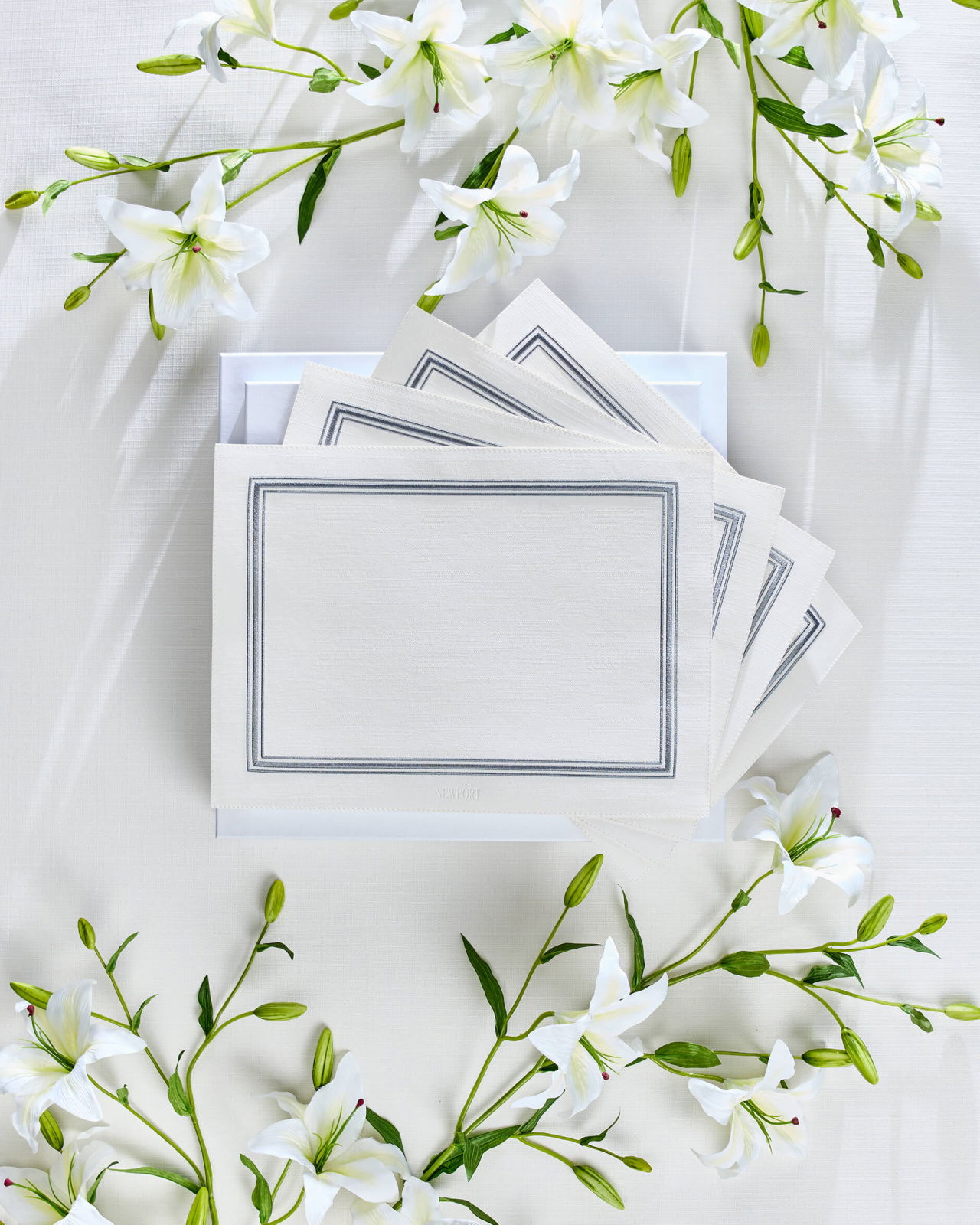 Regatta bordstablett vit/grå 4-pack