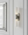 Utopia Small Double Bath Sconce Polished Nickel