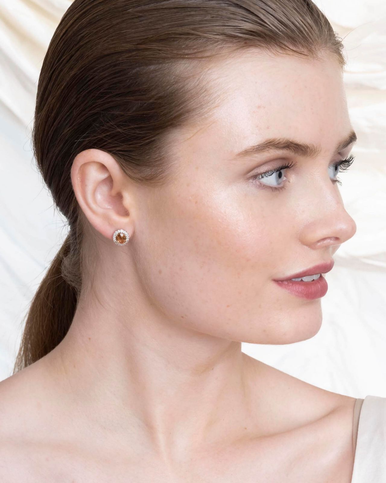 Luna Earrings Golden Brown Topaz