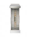 Dunmore Tall  Louver Rounded Glass Sconce Polished Nickel
