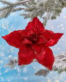 Simone Flower Christmas Decoration Red