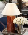 Kensington Table Lamp, Leather, Square