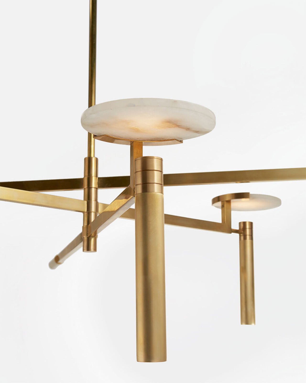 Melange Floating Disc Chandelier Brass L