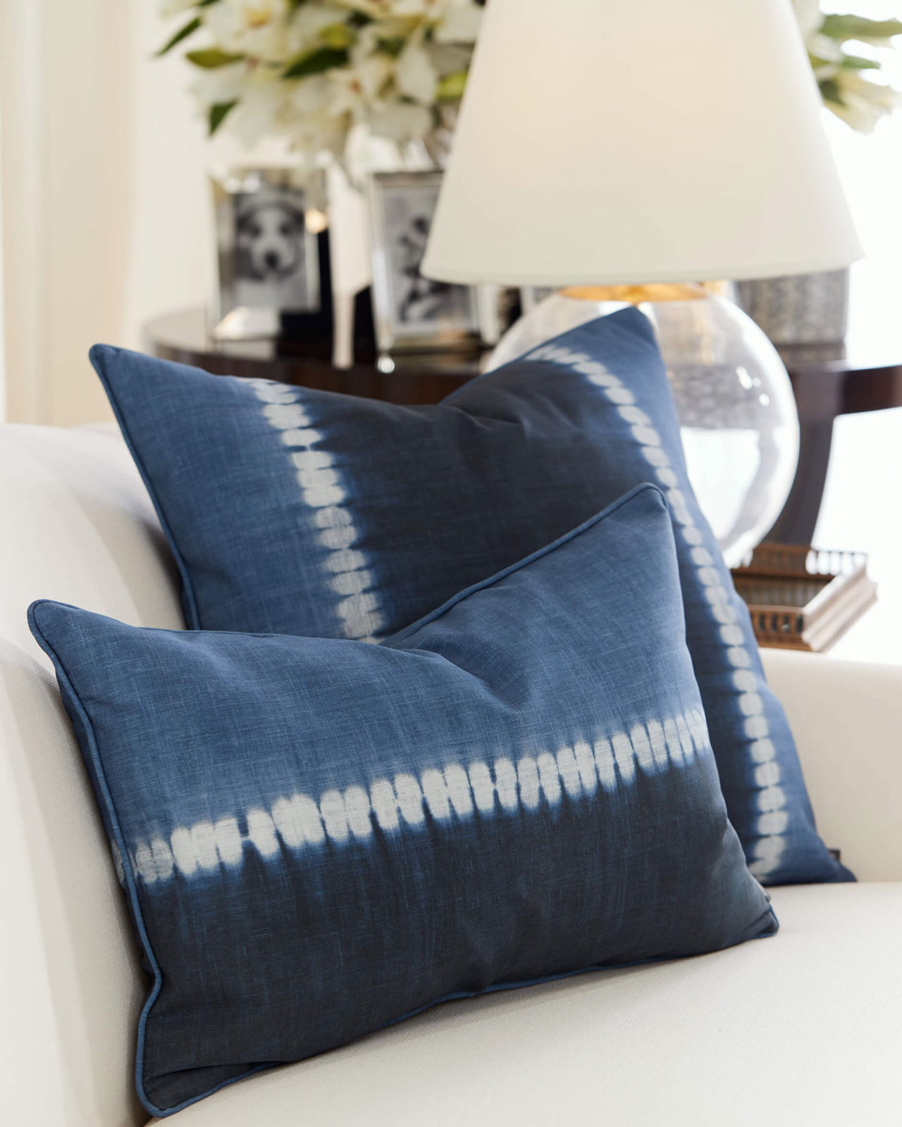 Toc Vers Stripe kuddfodral indigo