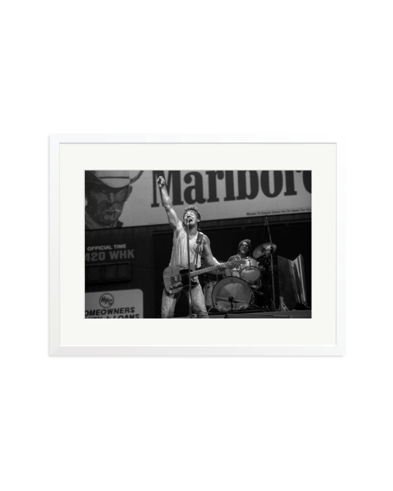 Bruce Springsteen & Max Weinberg of The E Street Band 1985 White / XL