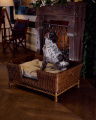 Cognac Dog Bed rattan