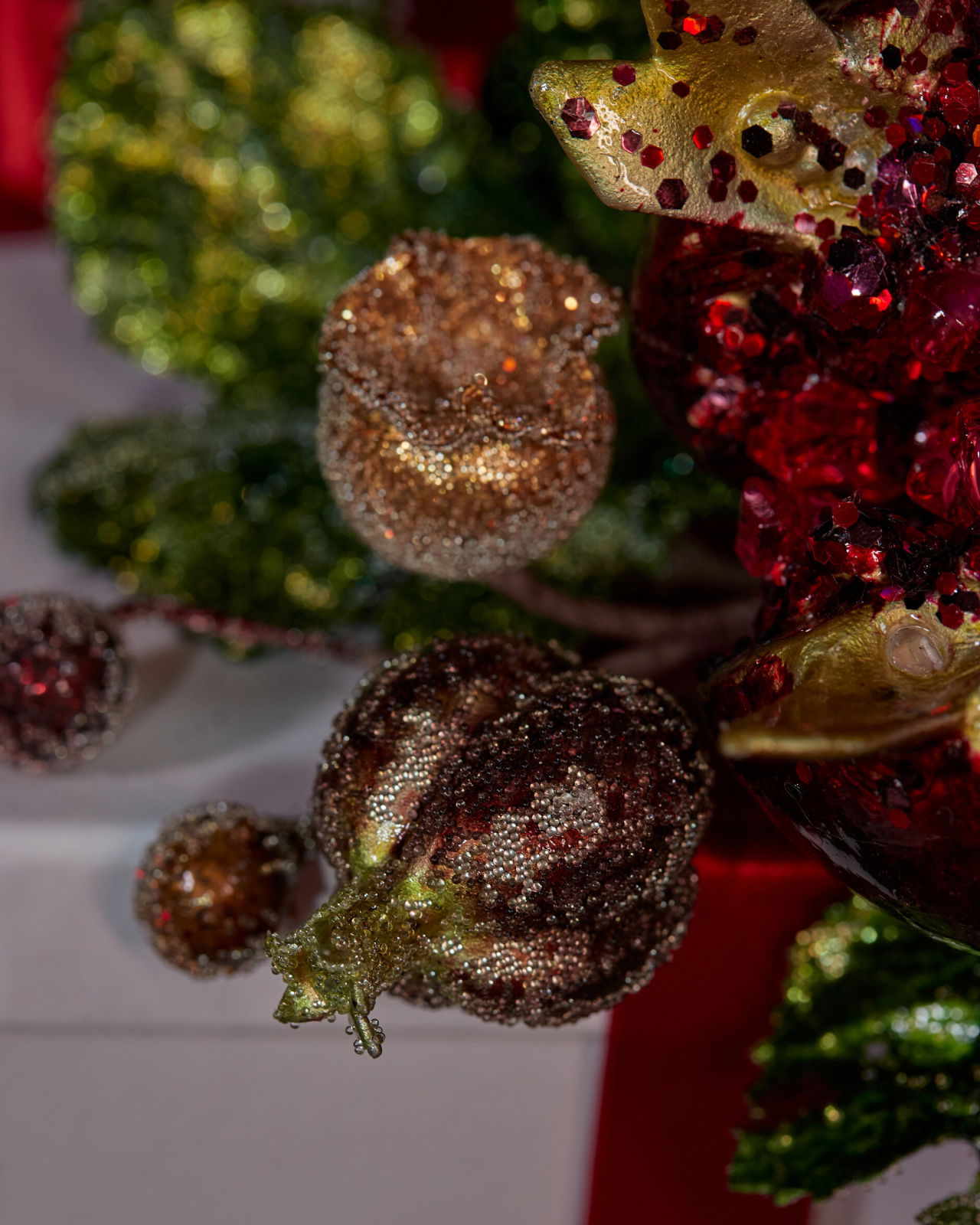 Pomegranate Decorative Branch Red