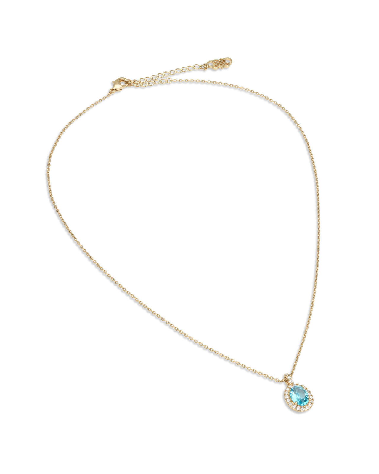 Luna halsband aquamarine