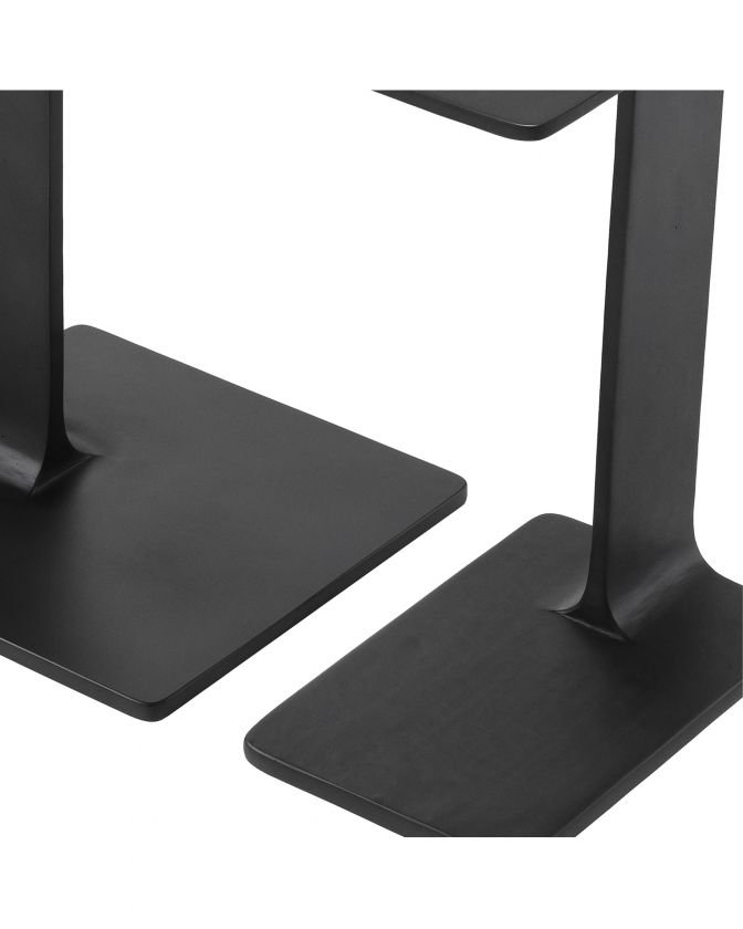 Side Table Smart black finish set of 2
