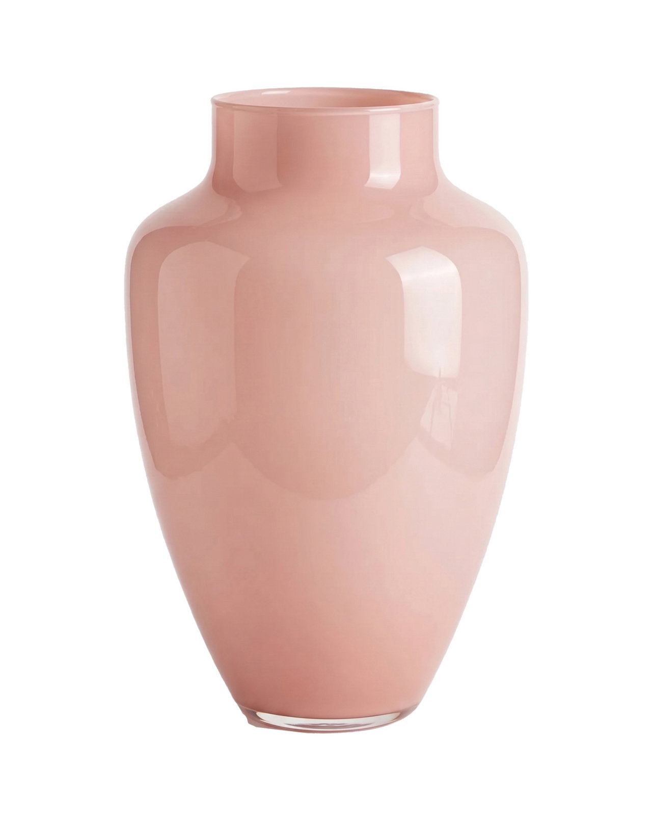 Carmine glazen vaas roze