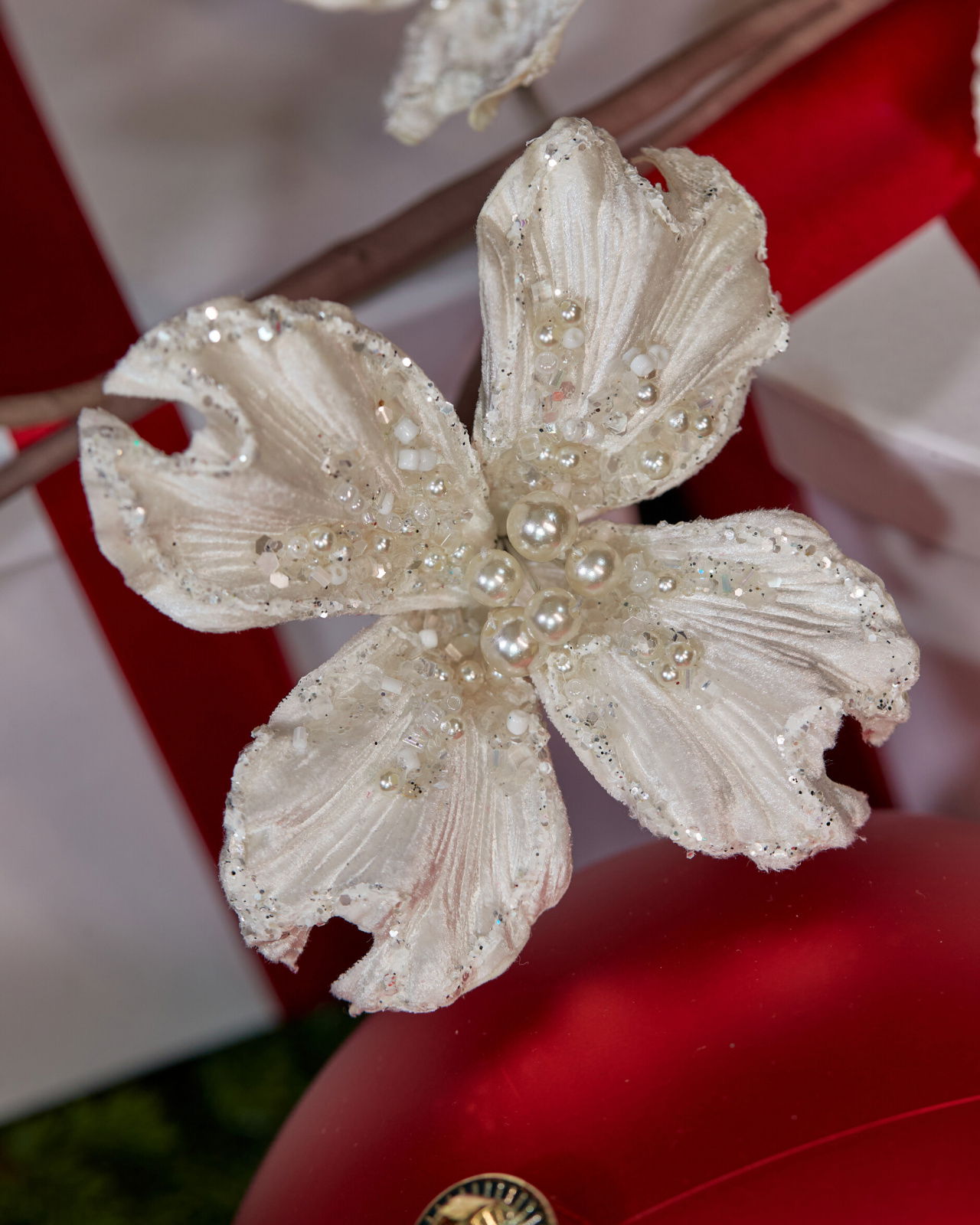 Dogwood Blossom Decorative Branch White