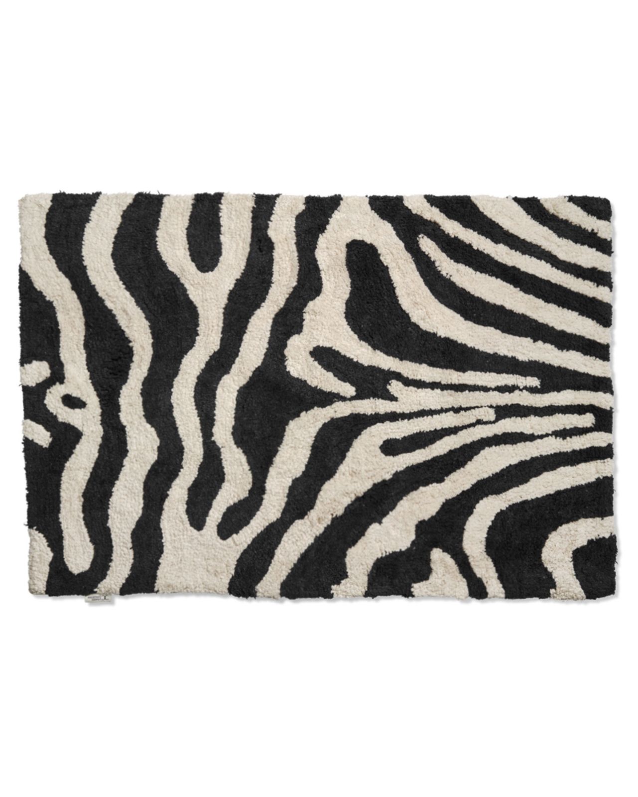 Zebra badrumsmatta svart/vit OUTLET