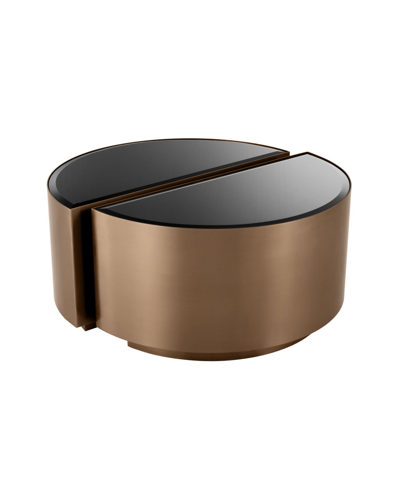 Astra bijzettafel zwart / messing set van 2