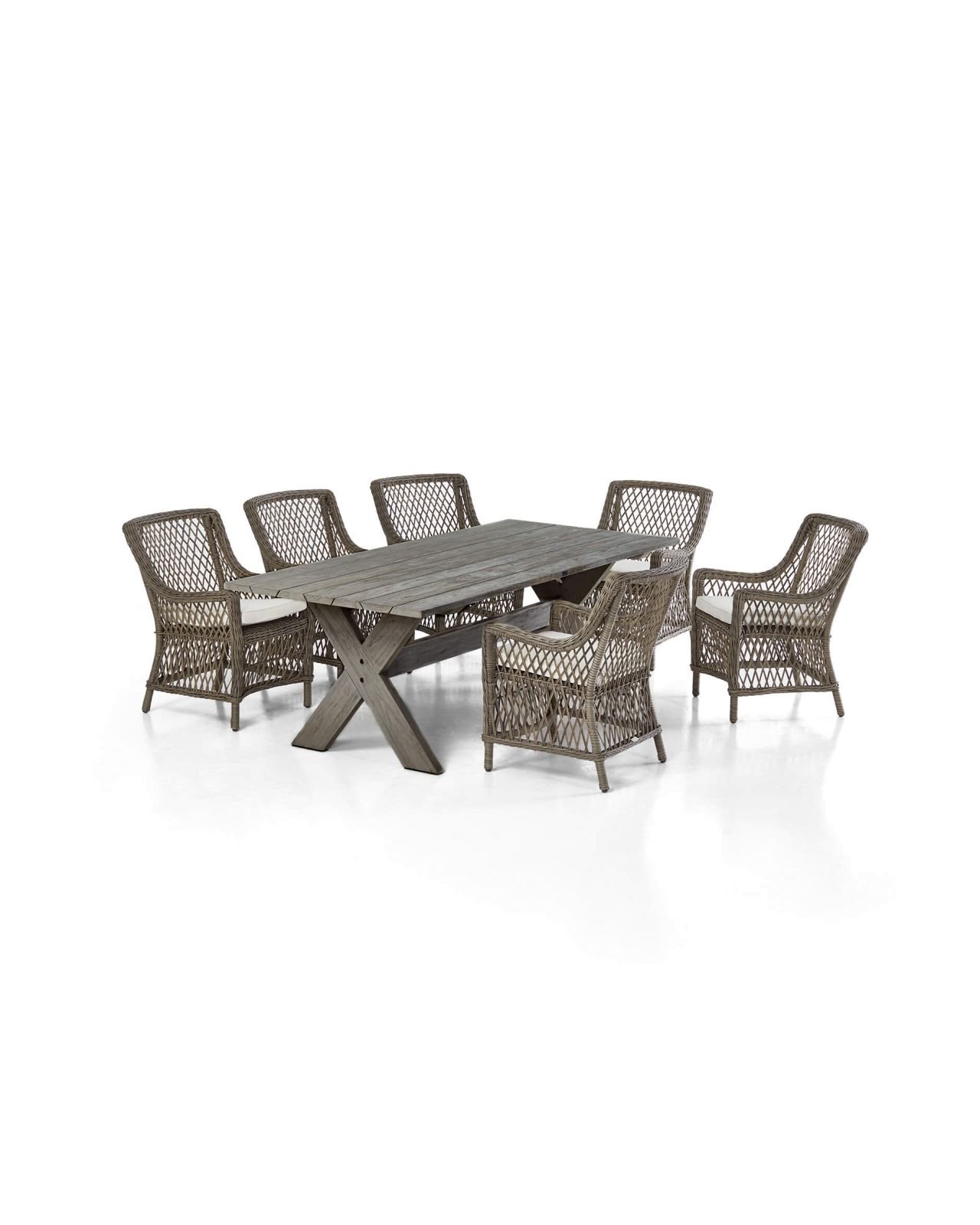 Marbella Dining Armchair With Cross Dining Table