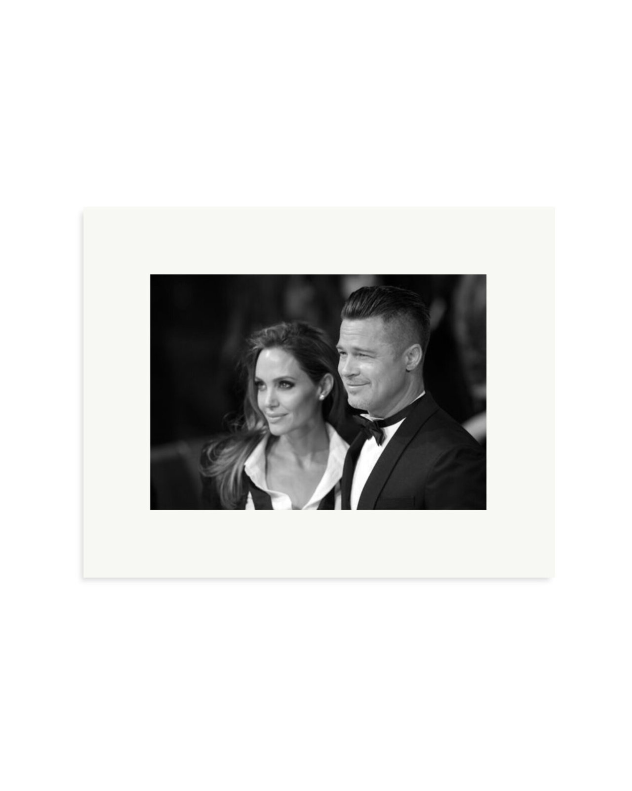 Brad Pitt and Angelina Jolie Print Only / Small