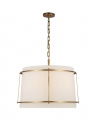 Callaway Large Hanging Shade Antique Brass and Frosted Acrylic Diffuser