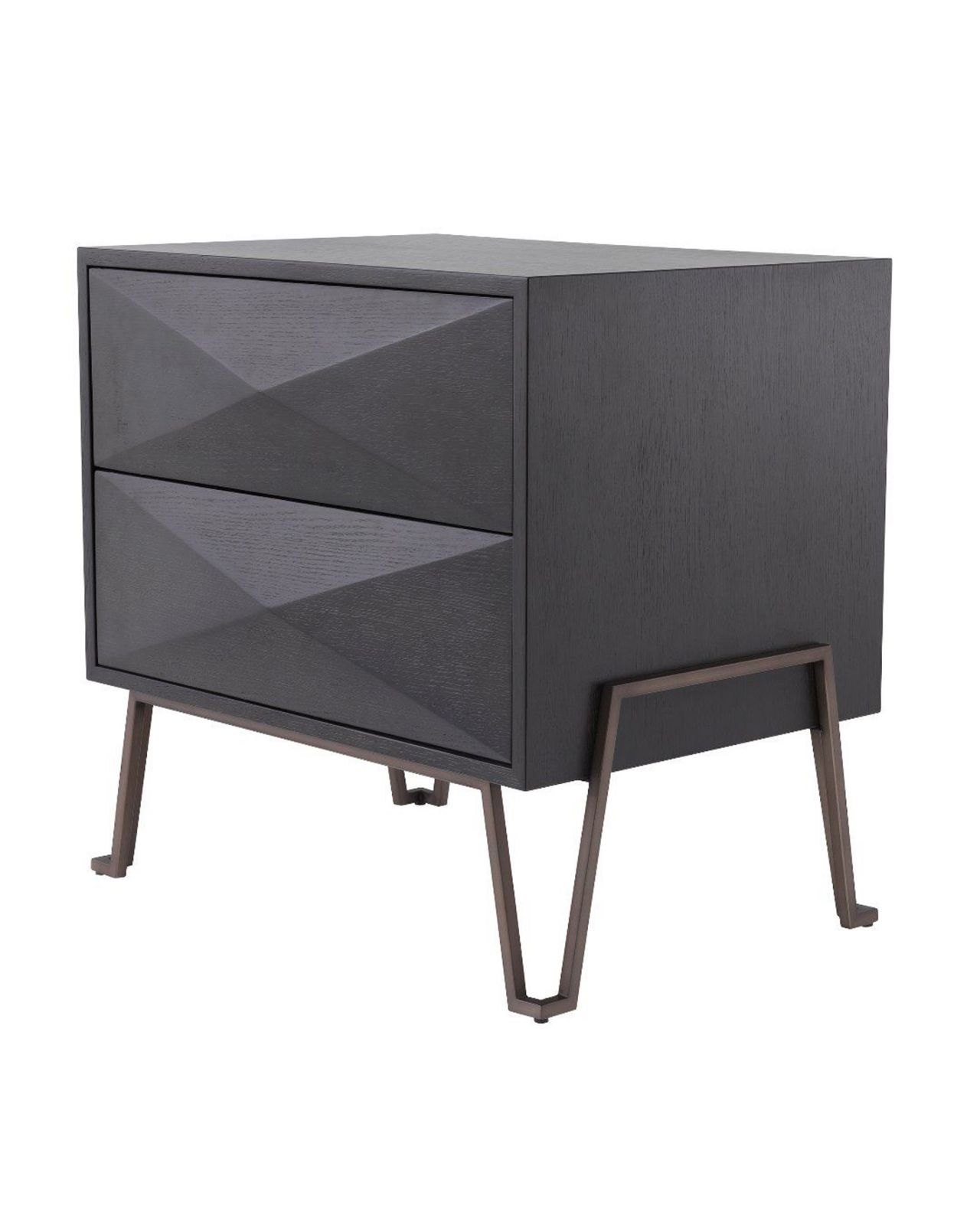 Highland Bedside Table Charcoal