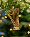 Cadence harp kerstboomversiering goud