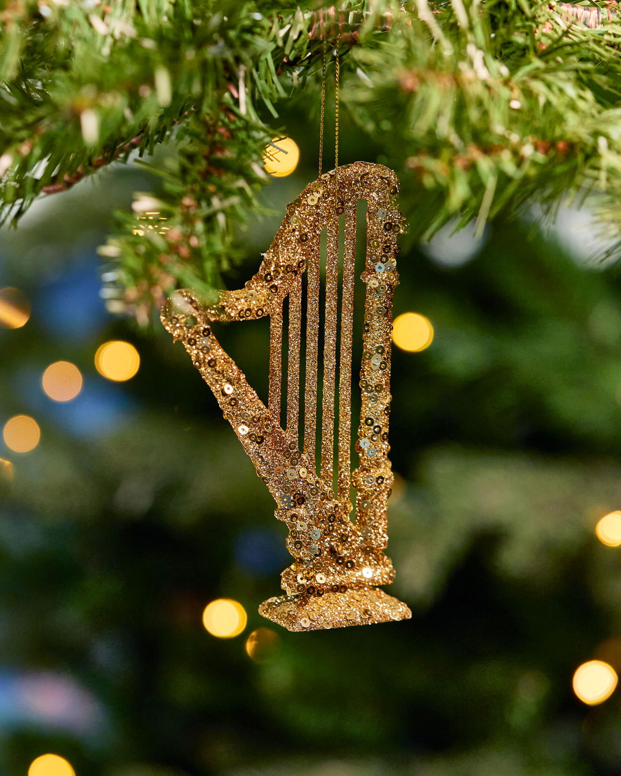 Cadence Harp Ornament Gold