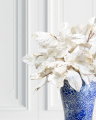 Magnolia Leaves dekorationskvist vit