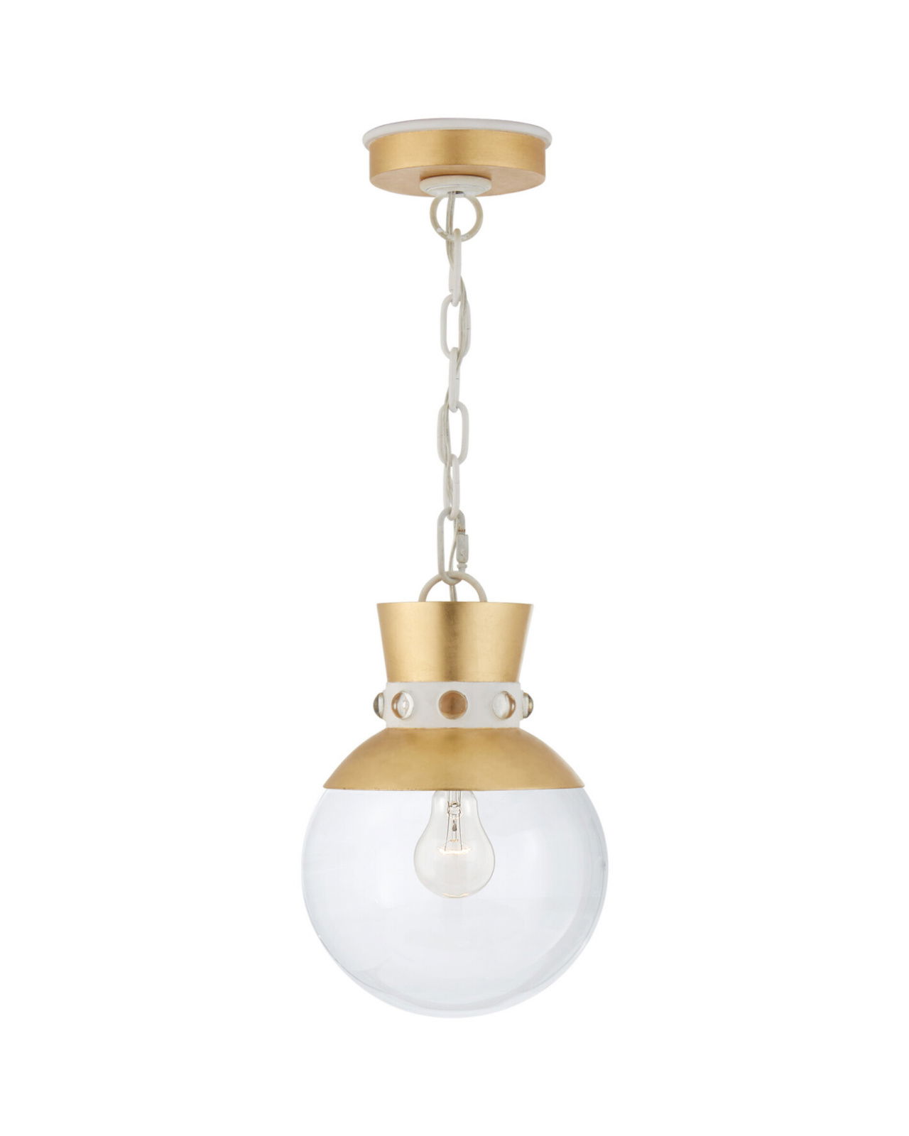 Lucia Pendant Gild and White Small