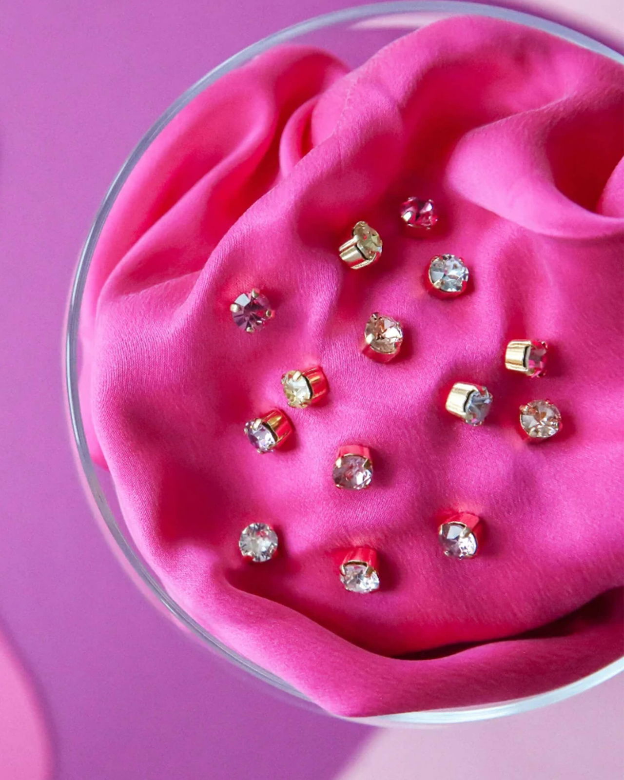 Mini Stud øreringe light rose