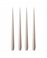 Taper candles linen grey 4-pack
