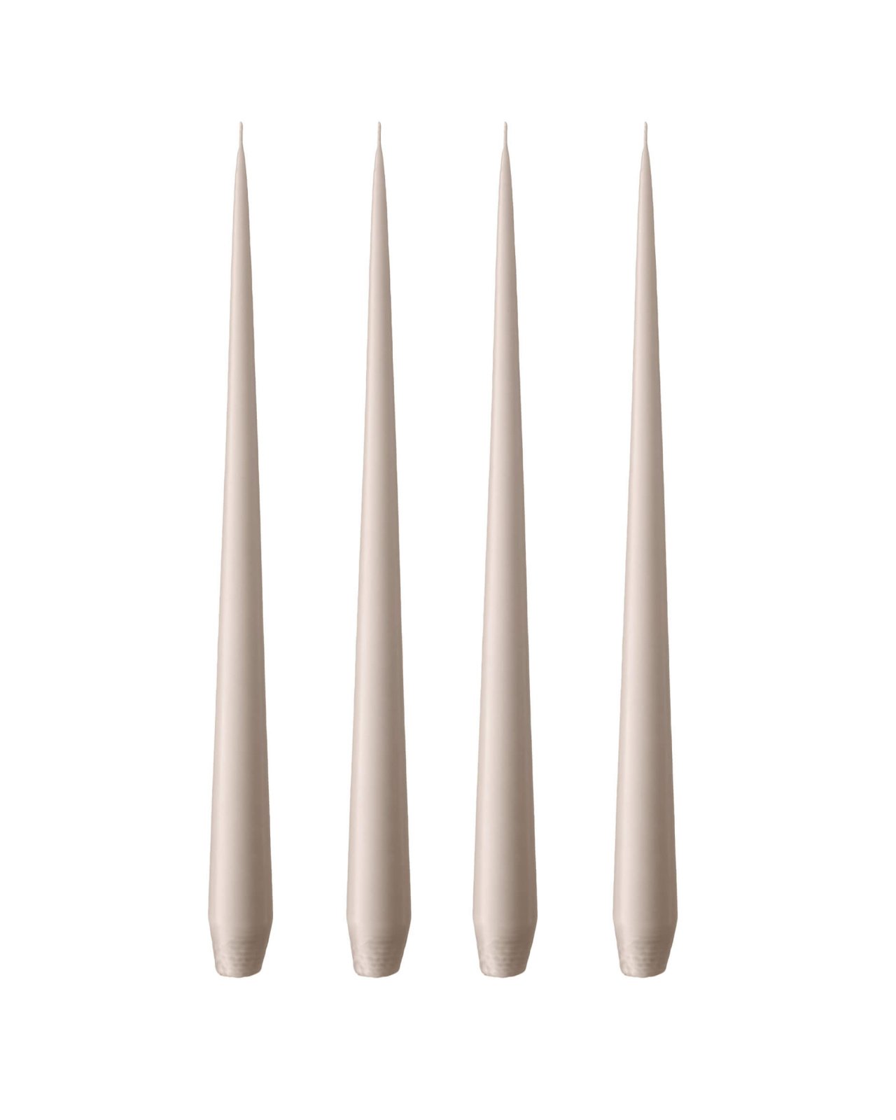 Taper candles linen grey 4-pack