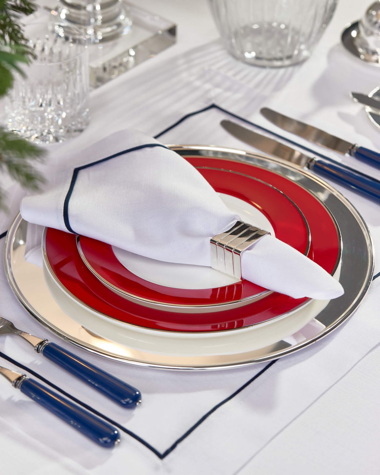 Avenue bordstablett vit/blå