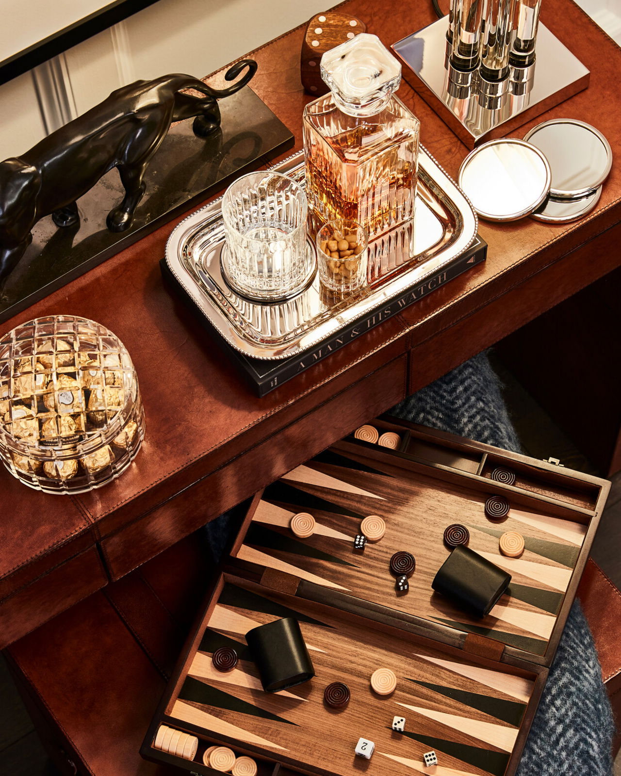 Kensington skrivbord läder