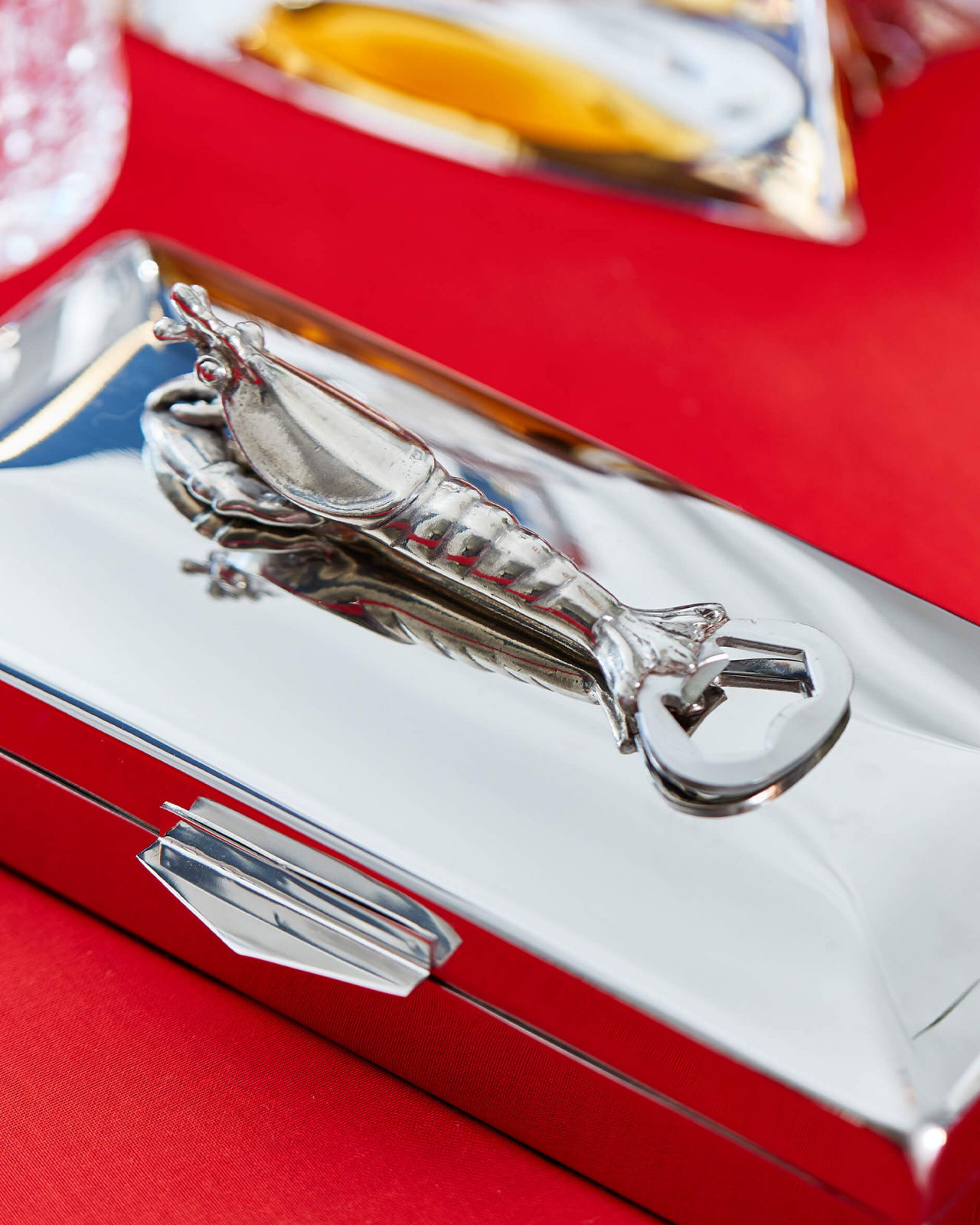 Shrimp Bottle Opener Pewter