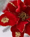 Curie bloem kerstdecoratie rood