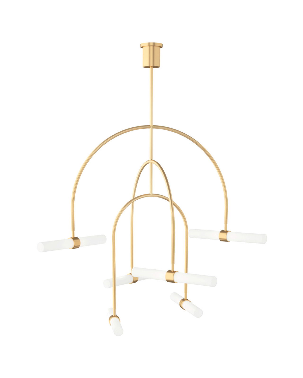 Calumn 6-Light Chandelier Natural Brass