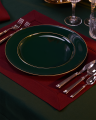 Castleford tablecloth dark green